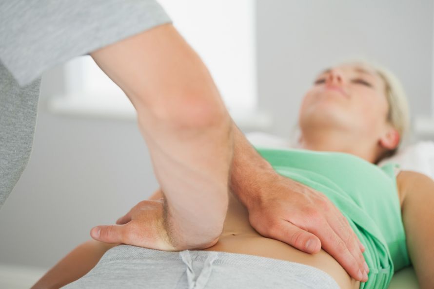 Massage der Symphyse